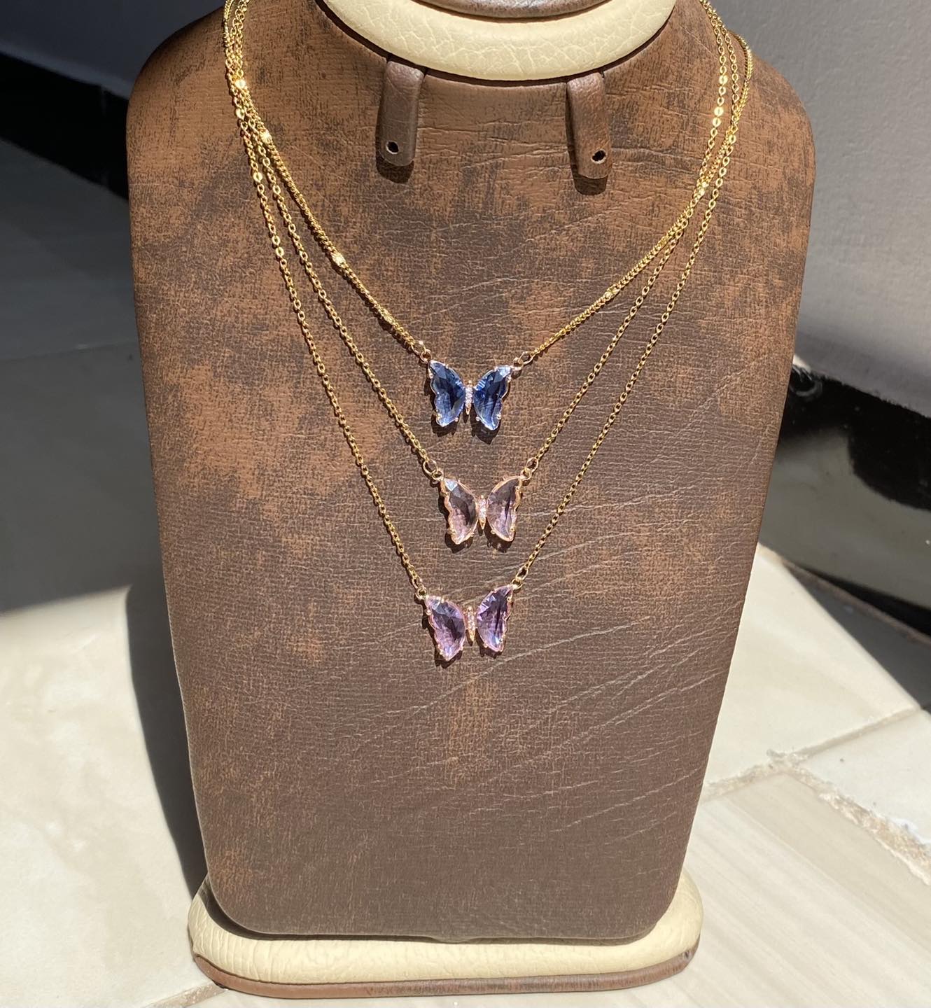Egyptian Metal Gold Plated Luxury Butterfly Necklace