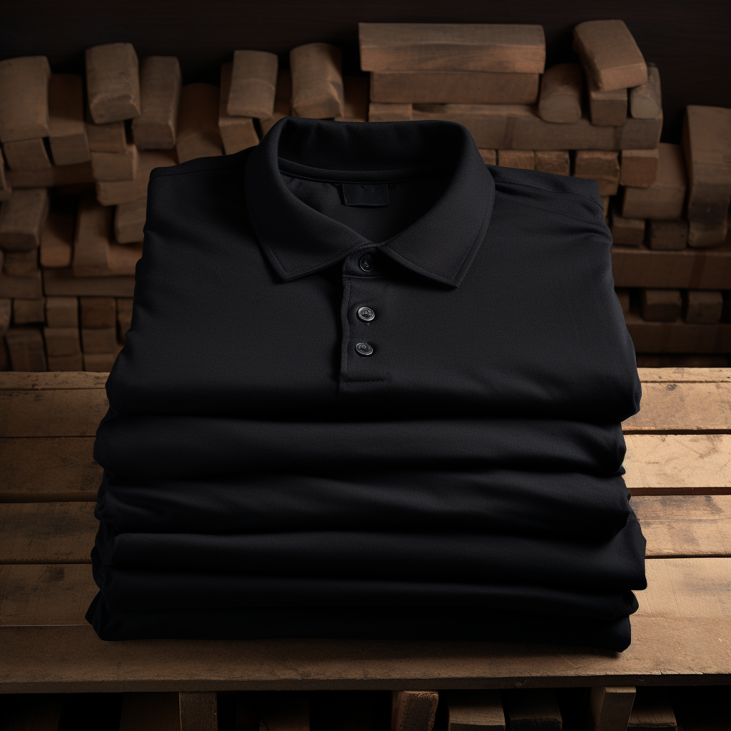 Premium Cotton Solid Black Polo T-Shirt