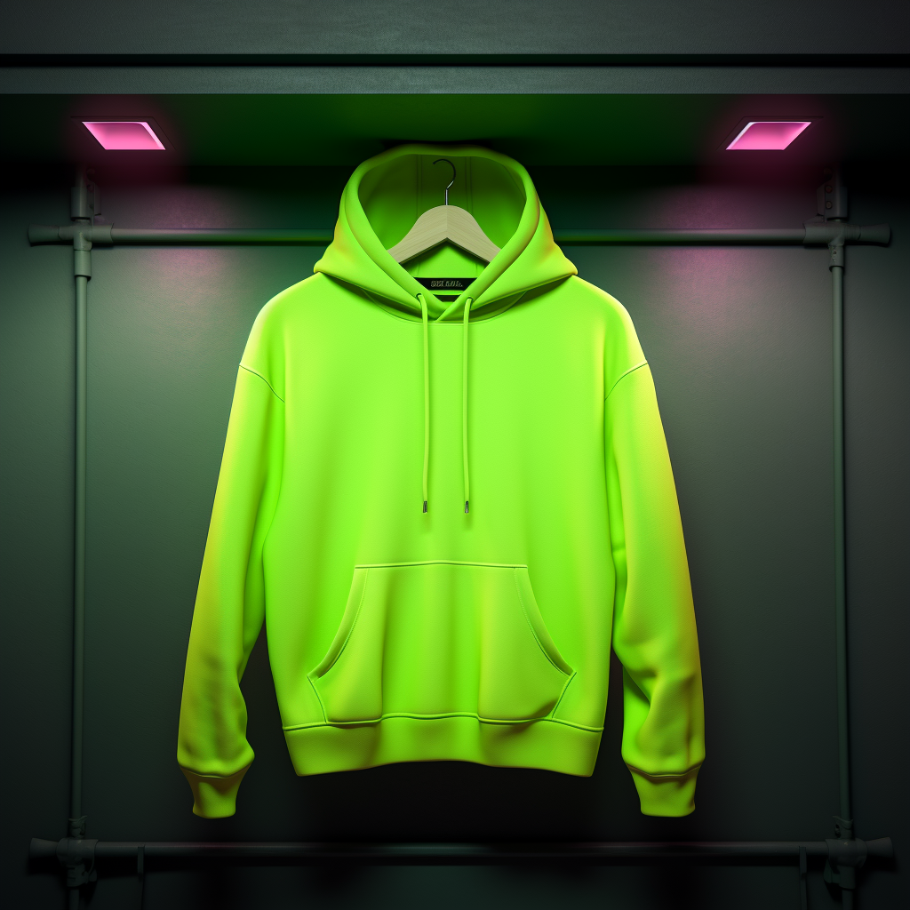Cotton Solid Neon Hoodie