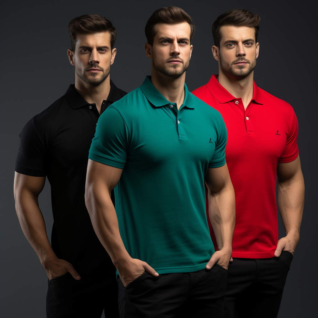 Cotton Solid Half Sleeves Mens Polo Neck T-Shirt Pack of 4