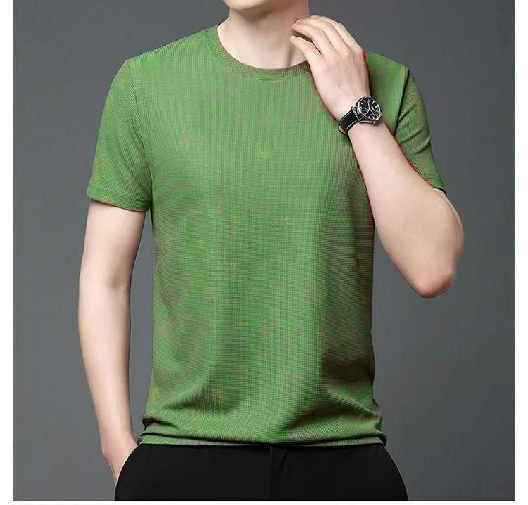 Stretchable Solid Half Sleeves Mens Round Neck T-Shirt Pack Of 5