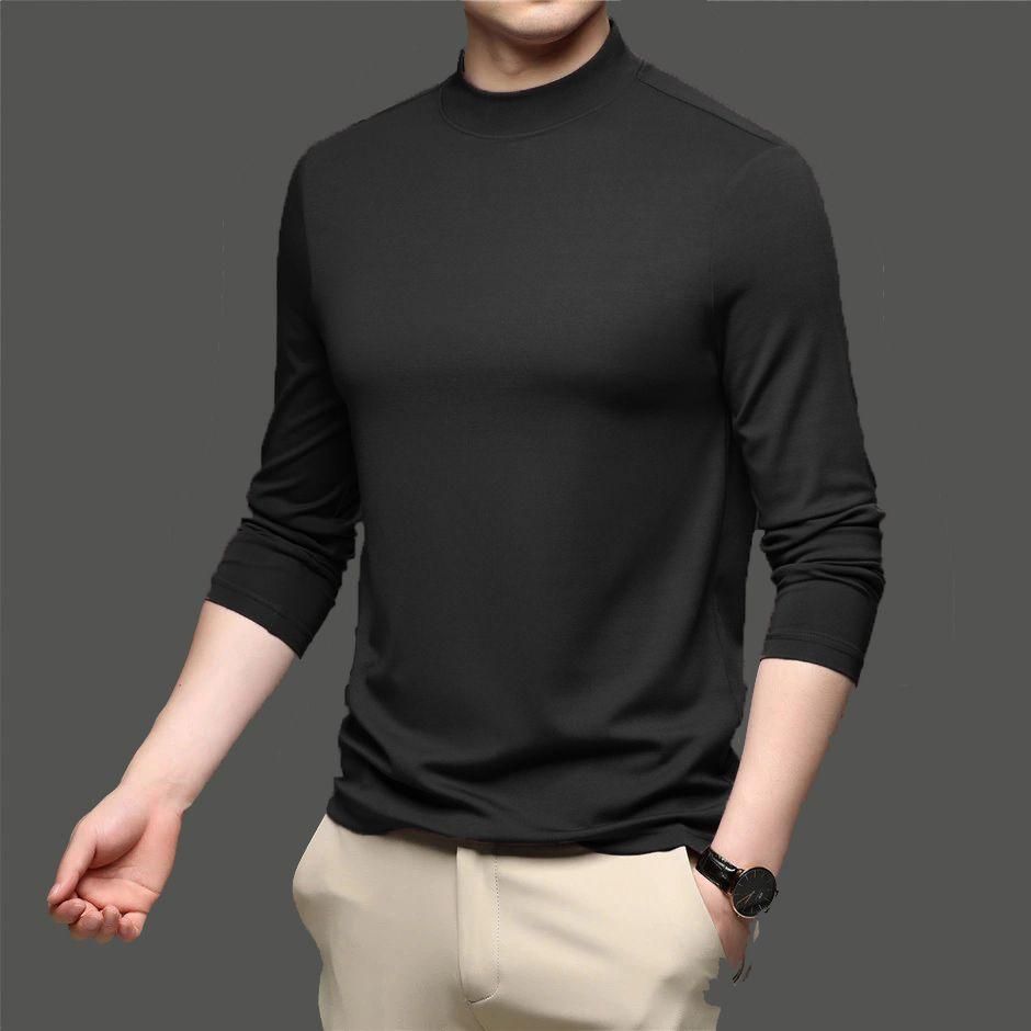 Polyester Solid Full Sleeves Mens Stylish Neck T-Shirt Pack Of 3