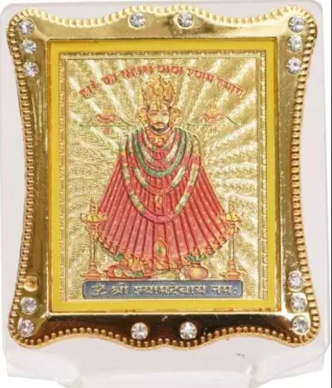 Khatu Shyam ji Gold Plated Idol/Murti For Showpiece Gift Item for Car Dashboard
