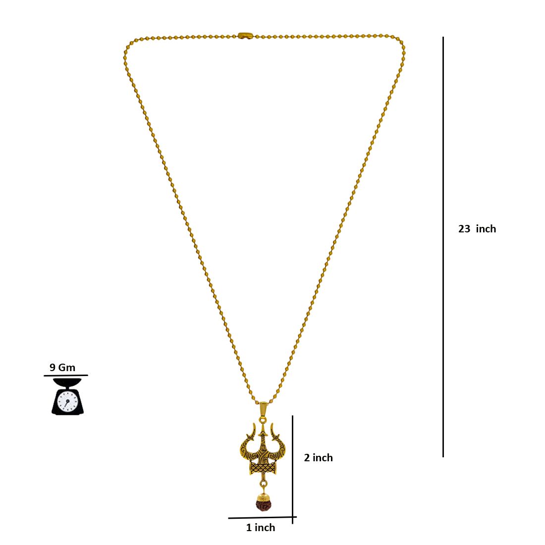 Trendy Gold Plated Chain With Pendant