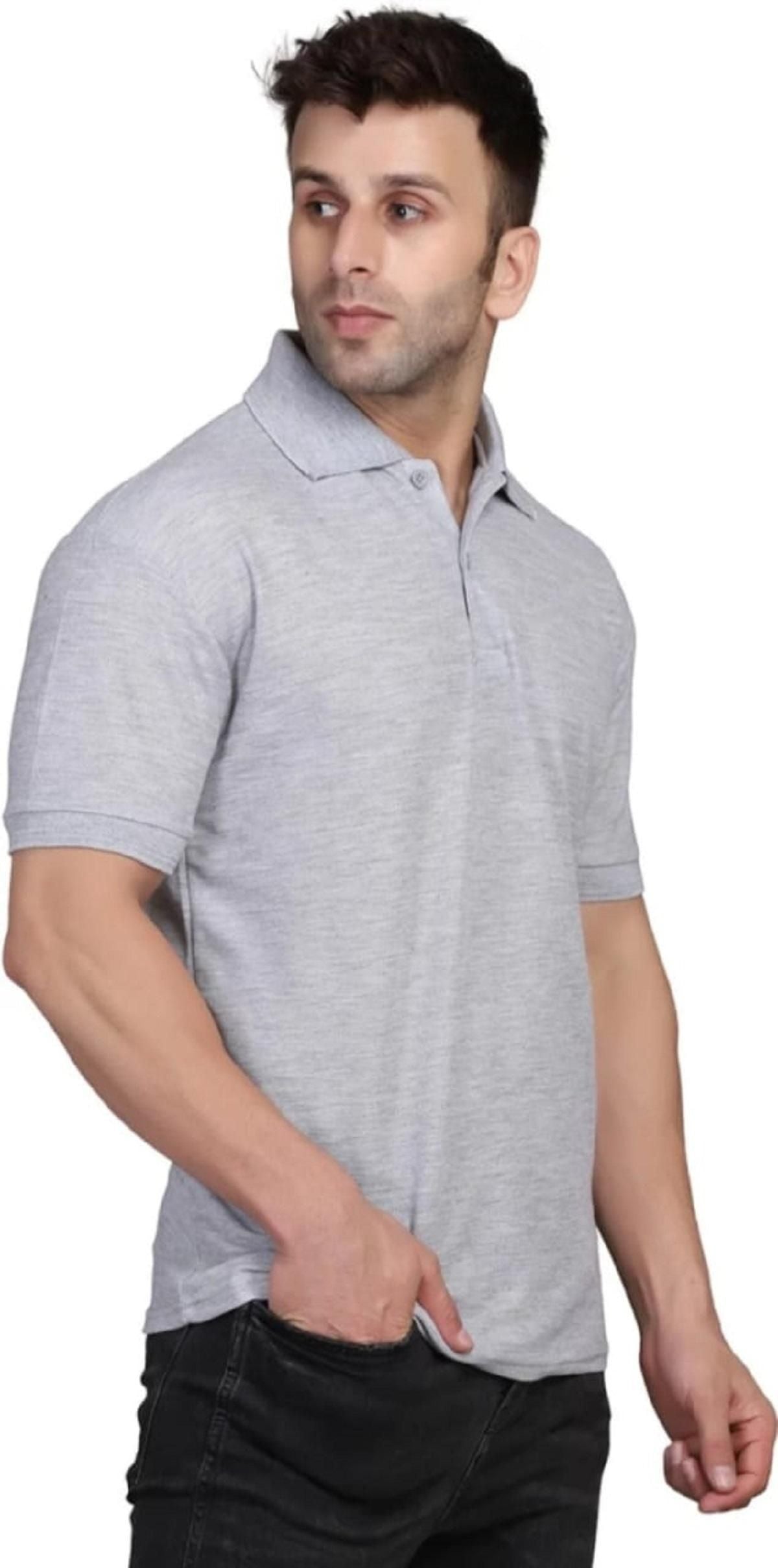 Fidato Men's Half Sleeves Polo Neck T-shirt 4PPT11 (Pack of 4)